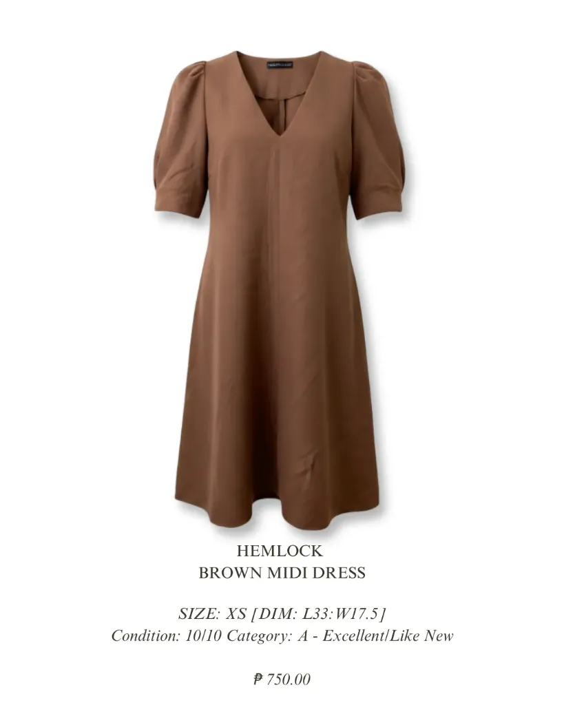 HEMLOCK - Brown Dress