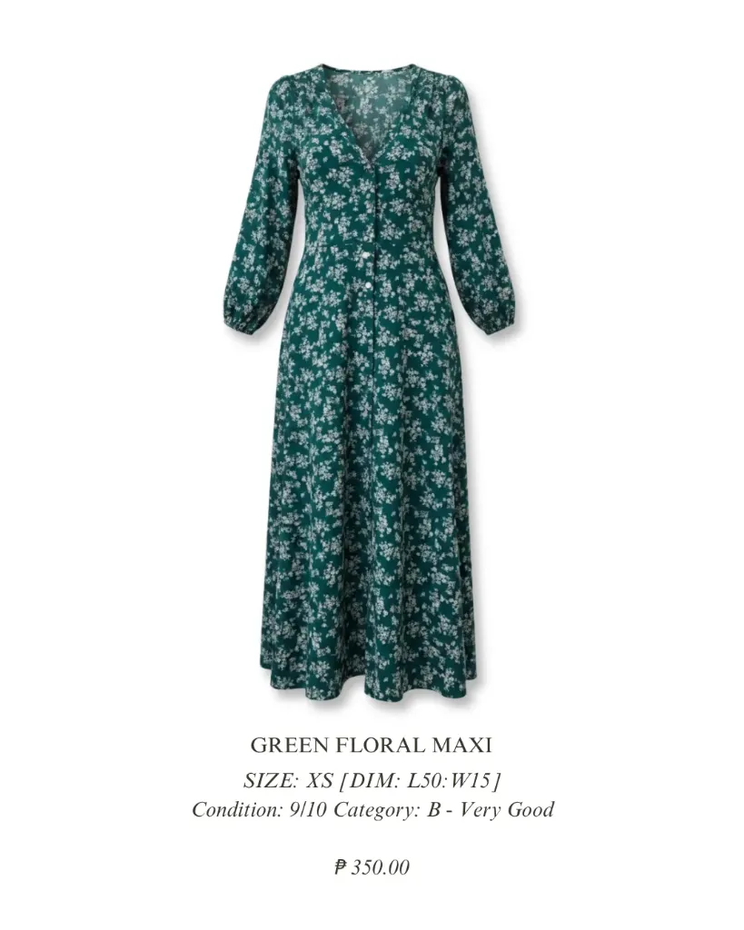 NOBRAND - Green Floral Maxi