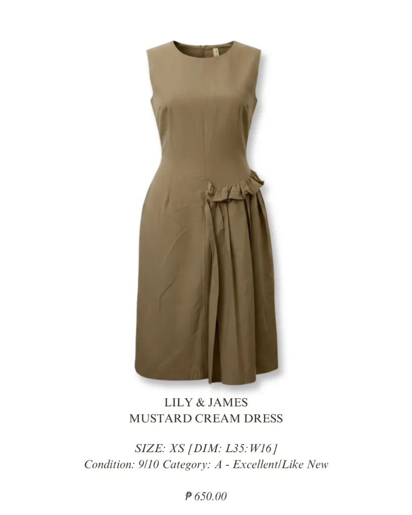 Lily & James - Mustard Cream Dress