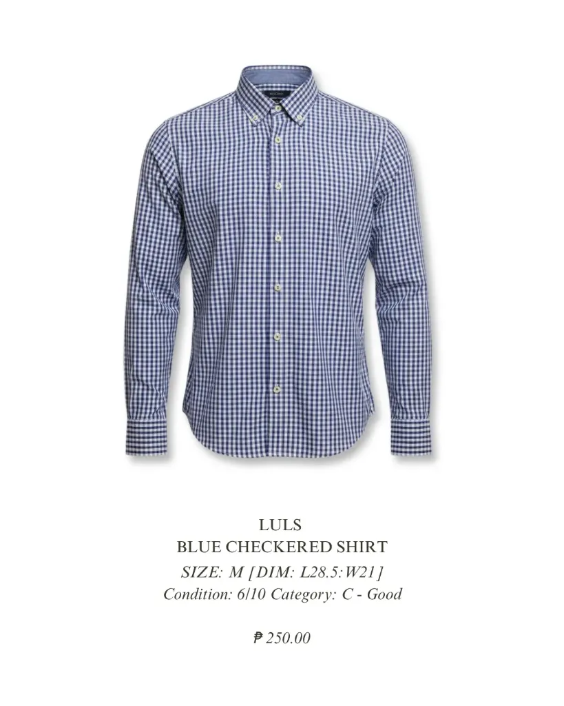 LULS - Blue checkered shirt