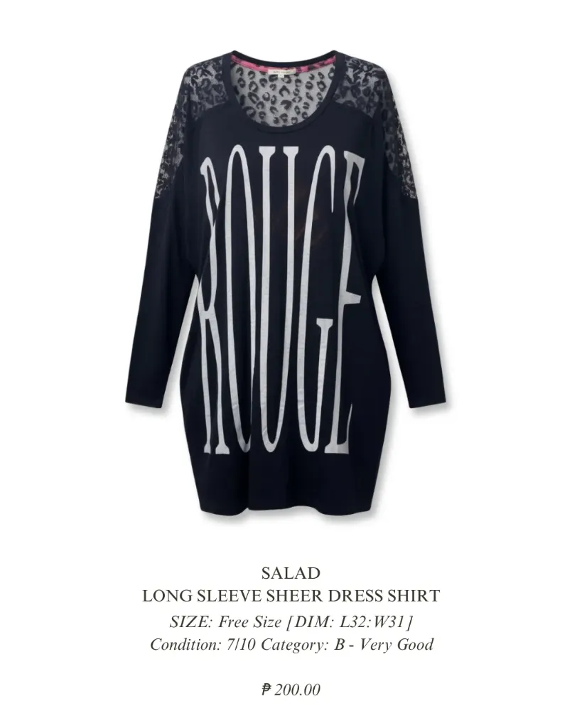 Salad - Long Sleeve Sheer Dress Shirt