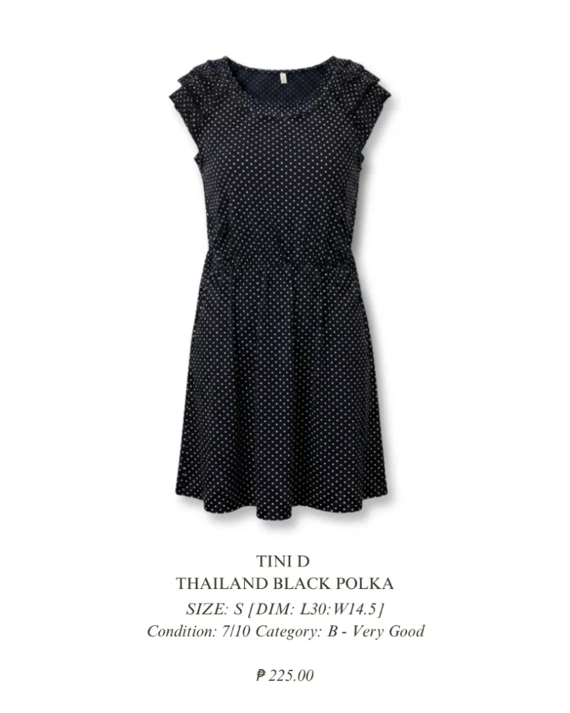 TINI D - Thailand Black Polka