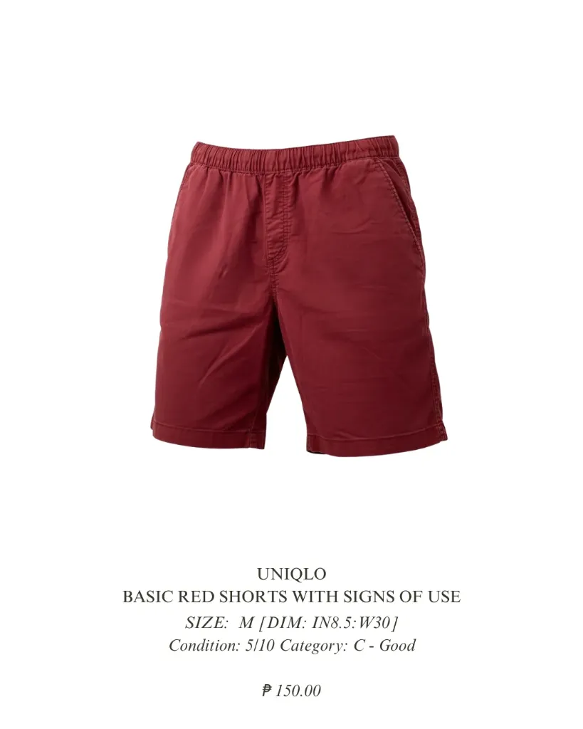 Uniqlo - Red - with signs of use, visible fading, small pilling
