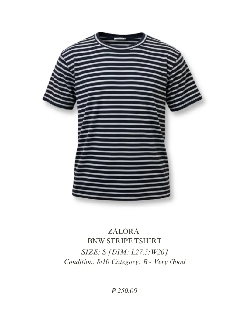 Zalora - bnw Stripe tshirt