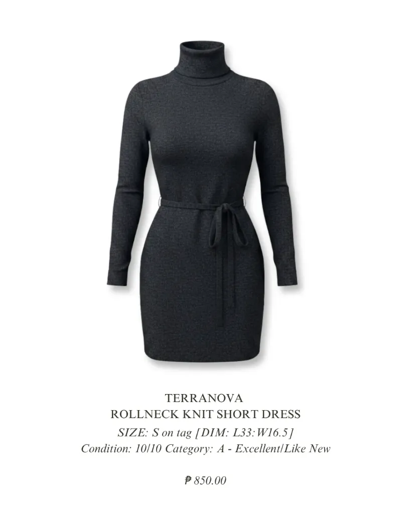 TERRANOVA Rollneck Knit Short Dress