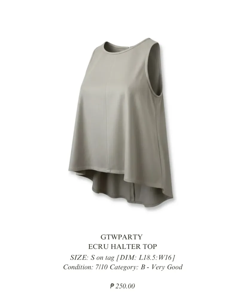 GTWPARTY Ecru Halter top