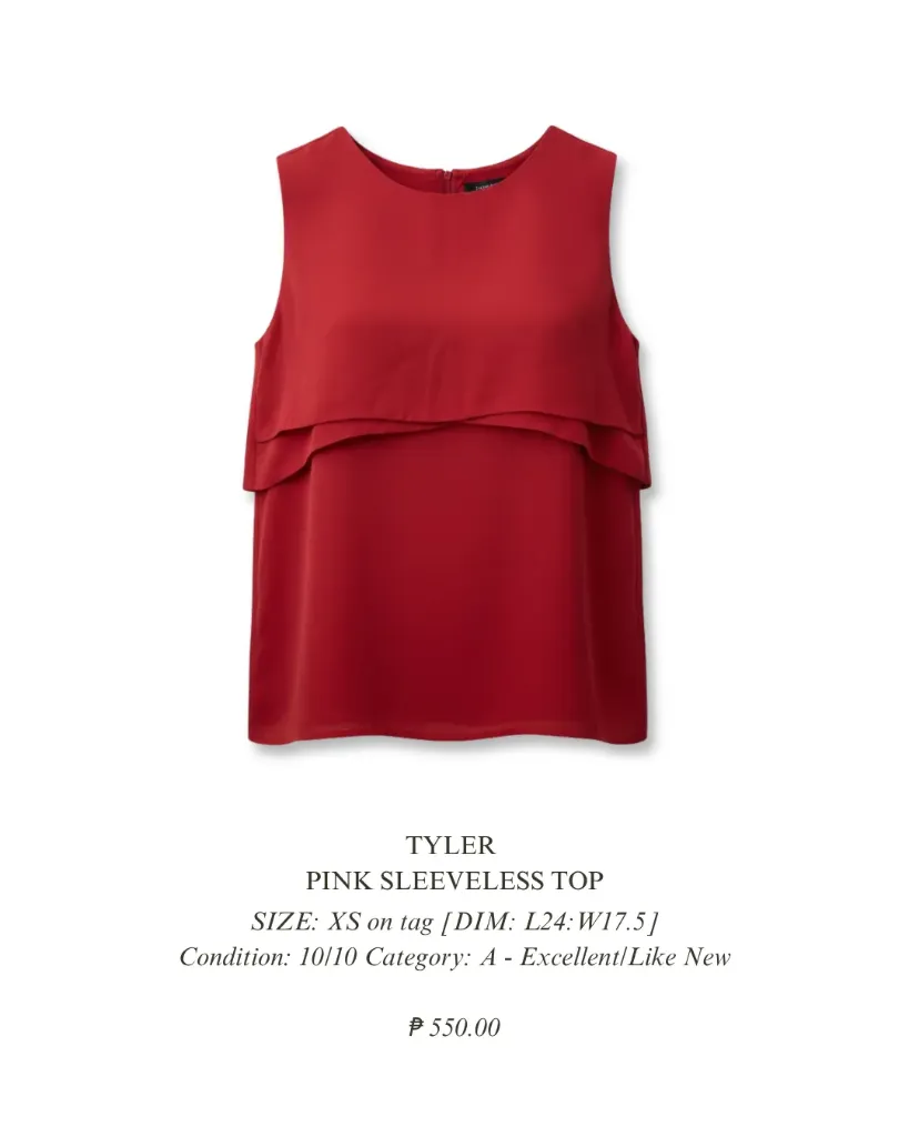 TYLER Pink sleeveless top