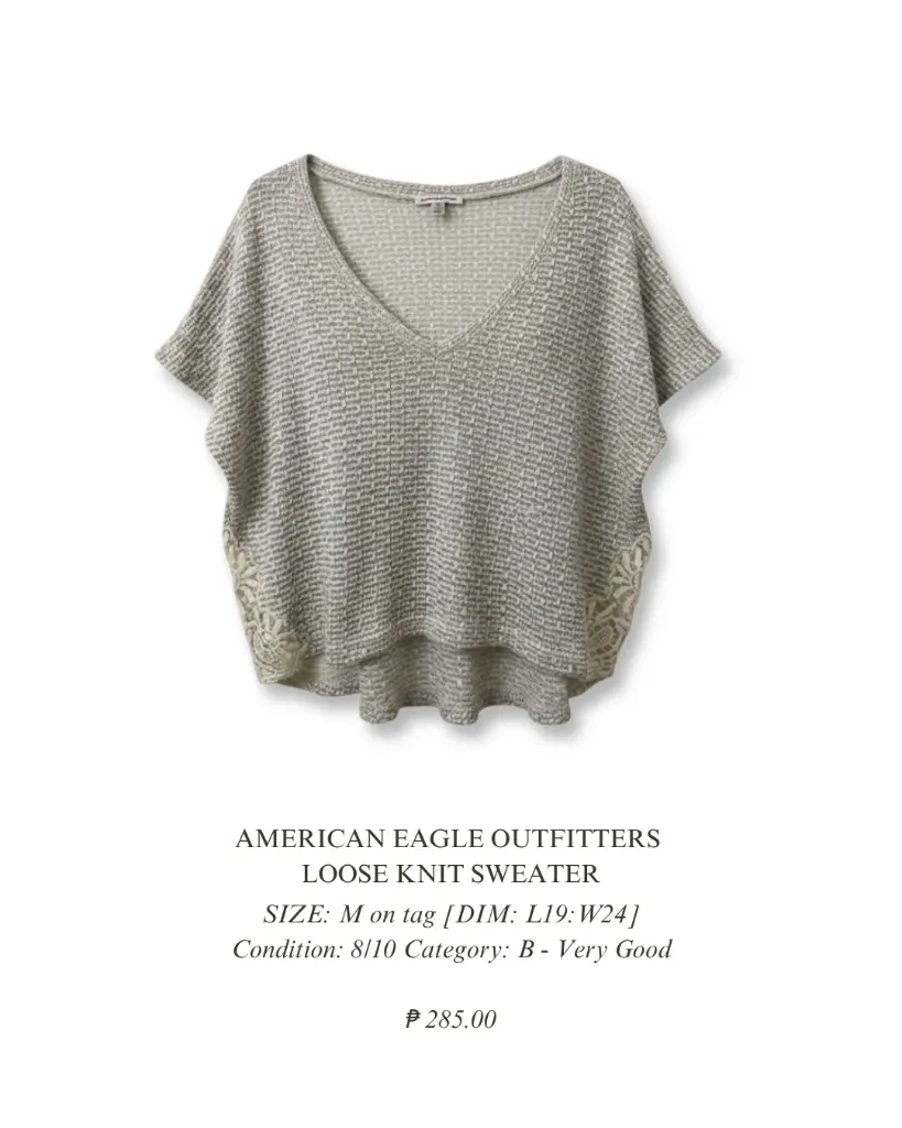 AMERICAN EAGLE OUTFITTERS Loose Knit Sweater - w/ slight discoloration