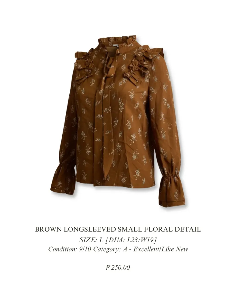 Brown longsleeved small floral detail