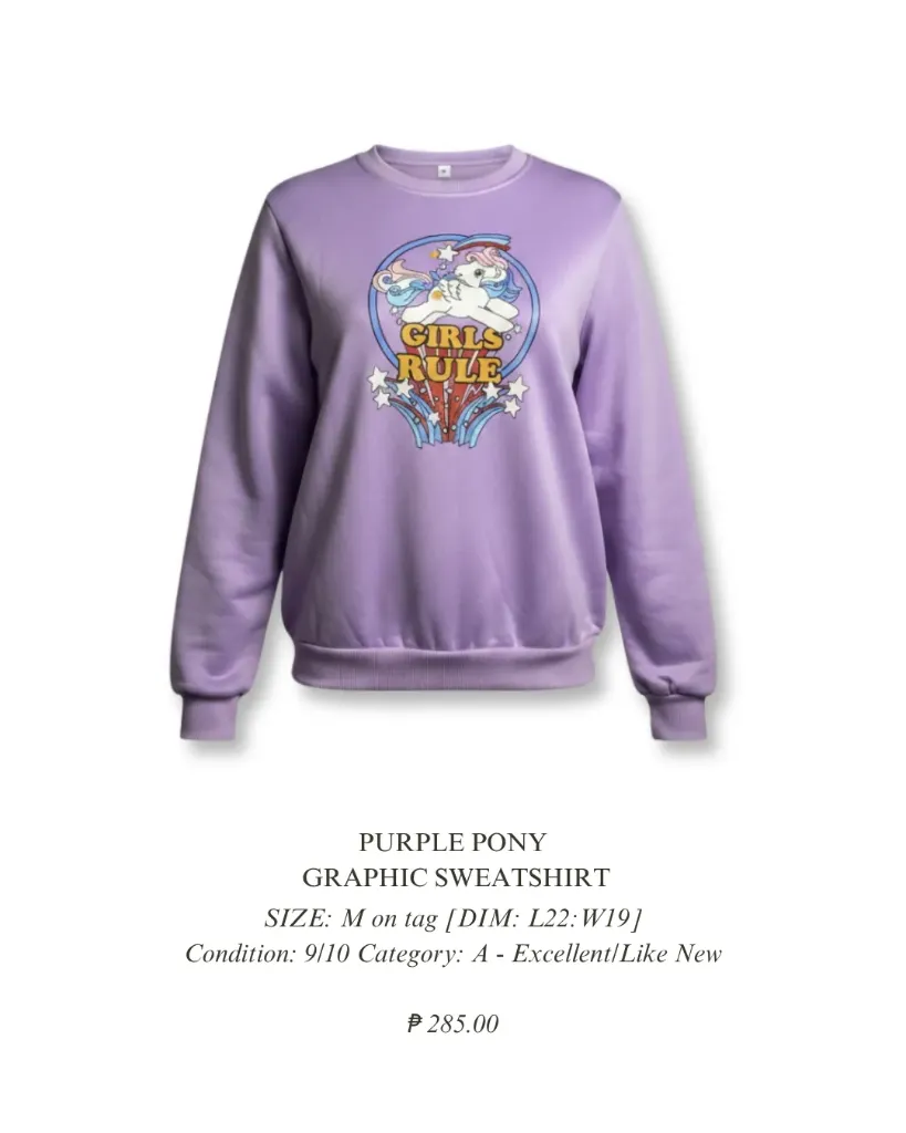 Purple Pony Graphic Sweatshirt
