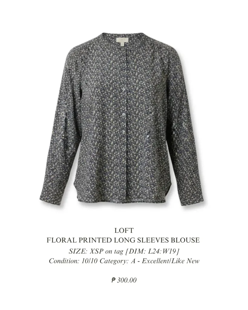 Floral Printed Long Sleeves Blouse by Loft