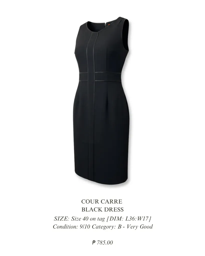 Cour Carre Black Dress