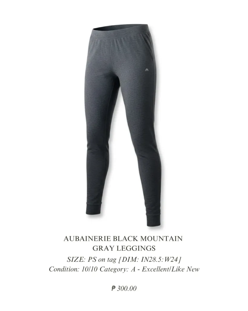 Aubainerie Black Mountain gray leggings