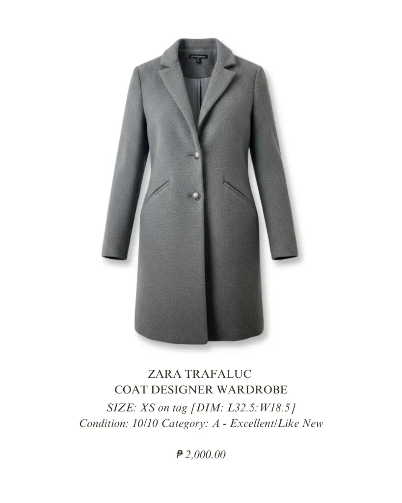 Zara - Trafaluc - Zara TRF Coat on Designer Wardrobe