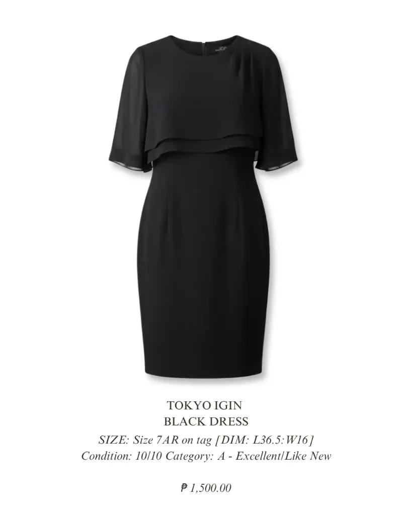 TokyoIGIN Black Dress