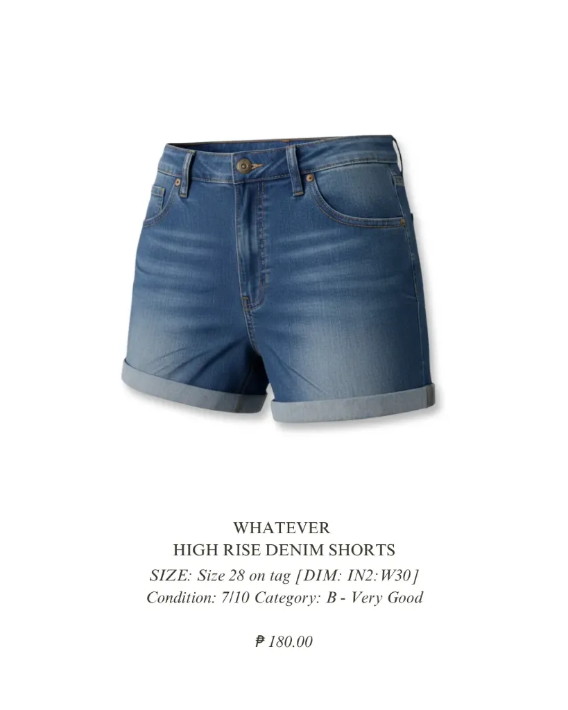 WHATEVER High Rise Denim Shorts