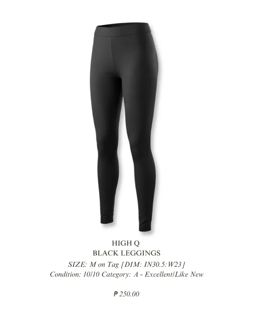 HIGH Q Black Leggings