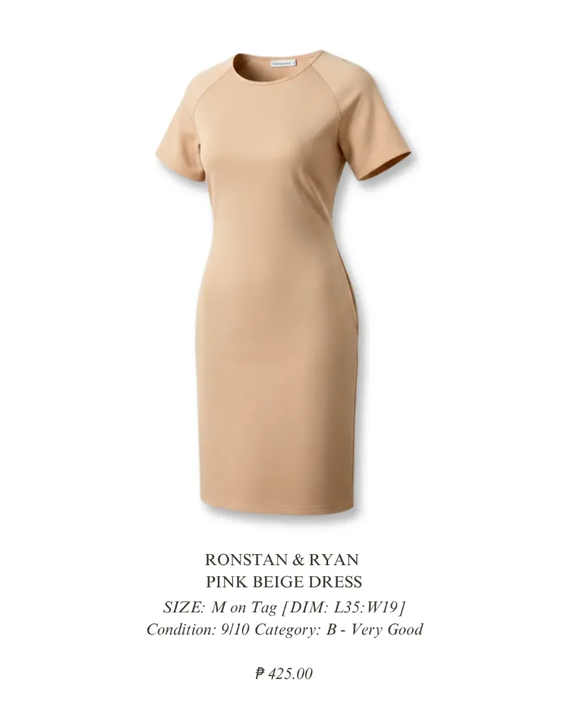 RONSTAN & RYAN Pink Beige Dress